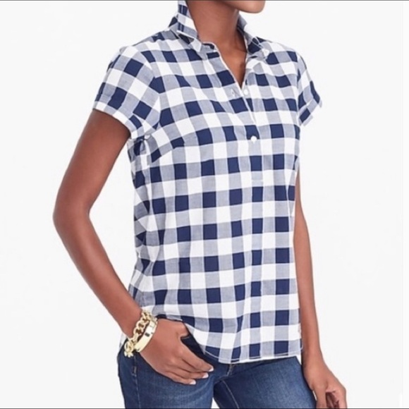 J. Crew Tops - J. Crew Mercantile Plaid Short Sleeve Size XS.
